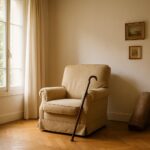 Salon adapté au maintien à domicile d'une personne âgée
